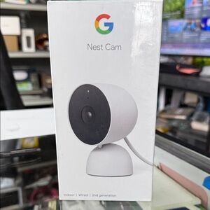 Google Nest Cam Indoor Wired - Black and White